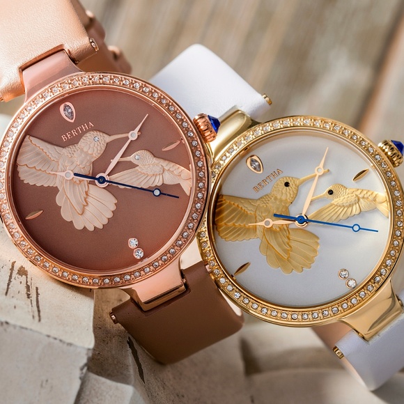 Custom Engraved Hummingbird Dial w/Crystal Bezel